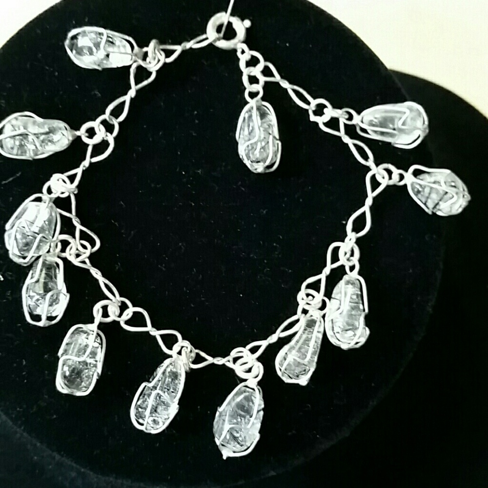 Vintage Silver and strange stone bracelet